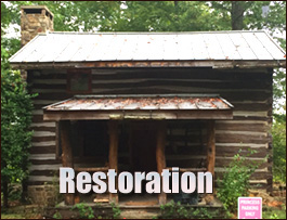 Historic Log Cabin Restoration  Cloverdale, Virginia